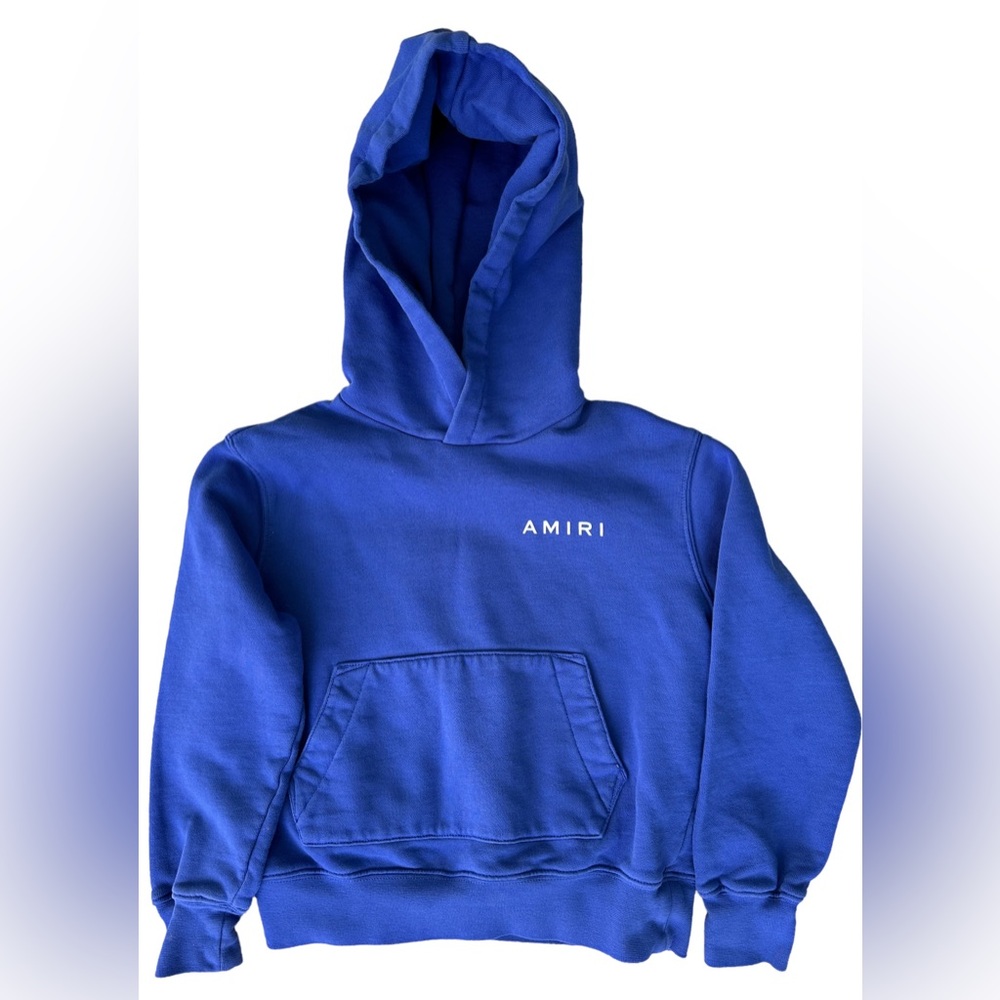 Amiri Kids Blue Bone Graphic Hoodie Size 4Y
